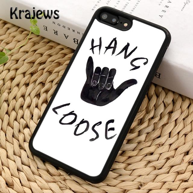 Krajews Surfer Surf Hang Loose Shaka Phone Case Cover For iPhone 17 Air 16 15 14 plus 11 12 13 pro max coque Fundas