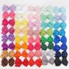 40Pcs 4" Solid Thread Hair Bows Clips for Baby Girls Pigtail Bows Alligator Hairpins Fine Hair Infants Hair Accessories