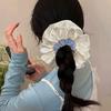 Женская Резинка для Волос Полосатый Принт Пэчворк Цветная Волосная Резинка Высокая Эластичность Гладкий Сатин Оборка Оверсайз Резинка для Волос Аксессуар для Волос