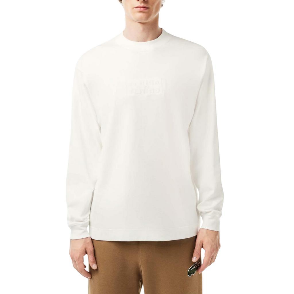Lacoste Mens Cotton Loose Long-Sleeved T-Shirt