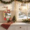 Quick-drying Christmas Tree Hand Towel Absorbent Santa Claus Handkerchief  Xmas Decor