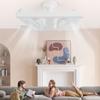 60W Power LED Ceiling Fan Double Blades Ceiling Fan Light Fan Lamp Remote Control Fan  Kitchen Use