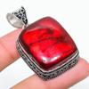 Подарочный кулон из стерлингового серебра 925 пробы с натуральным красным лабрадоритом 1,89 дюйма V2i01