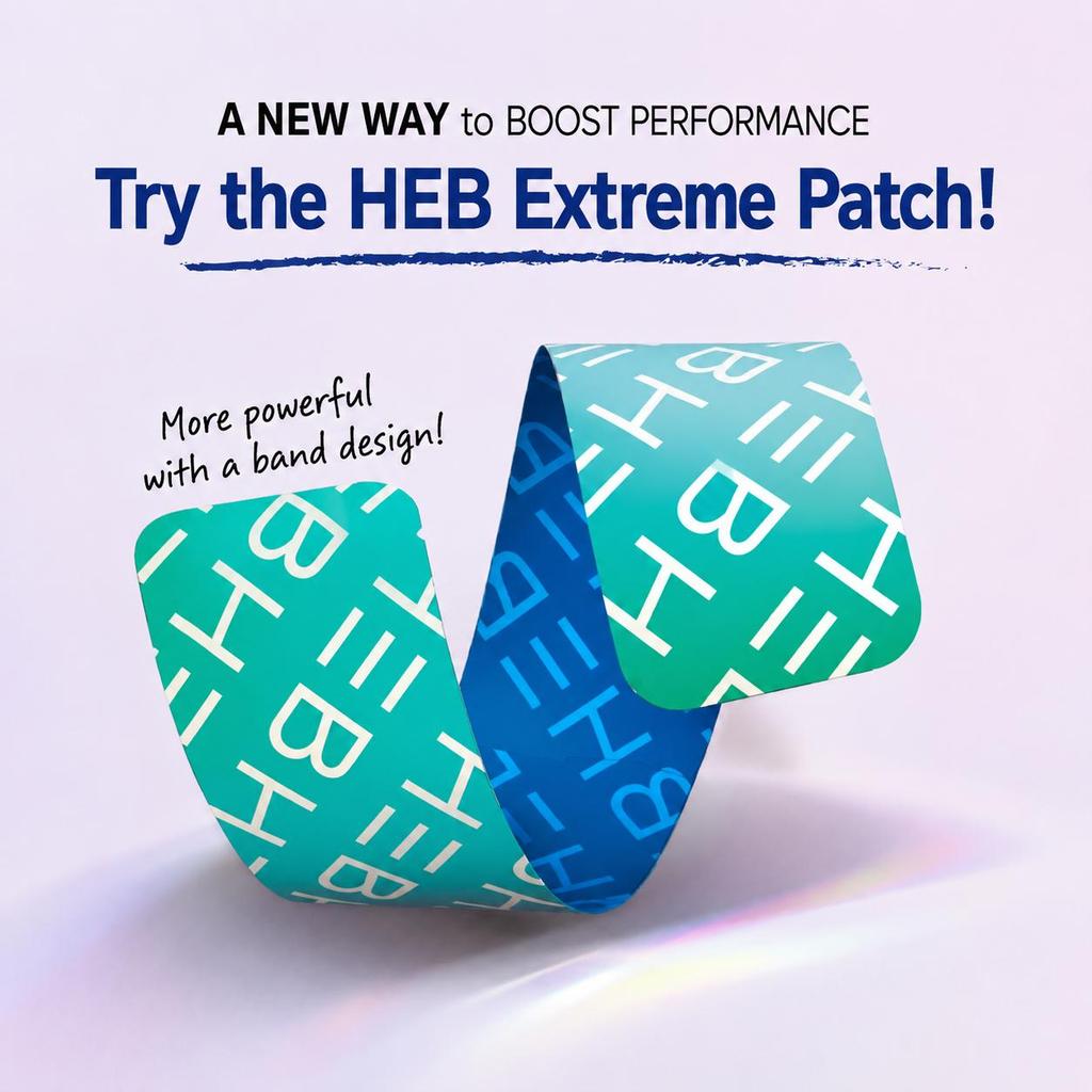 HEB Extreme Energy Patch Powerful Energy & Performance Support Wrist Patch 4 Pieces
