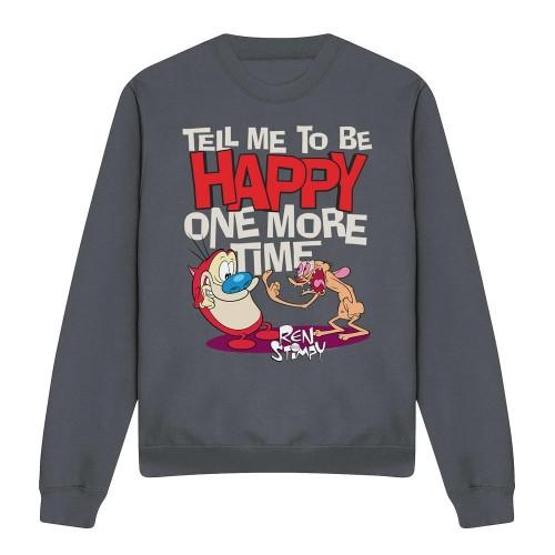 Толстовка унисекс для взрослых Ren & Stimpy Скажи мне быть счастливым