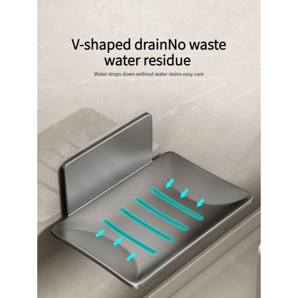 Мыльница для ванной комнаты, не требует сверления отверстий для слива, мыльница, полка для хранения в ванной комнате, бытовое настенное крепление, настенное многослойное хранение