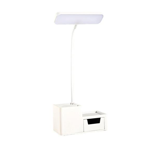 Foldable Table Lamp Flicker Free Illumination Energy-Saving Practical 2-in-1 Eye-caring Reading with Pen Holder Home Supplies