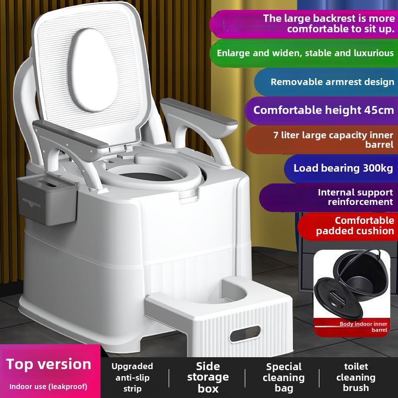 Portable Adult & Elderly Deodorant Toilet Stool for Home