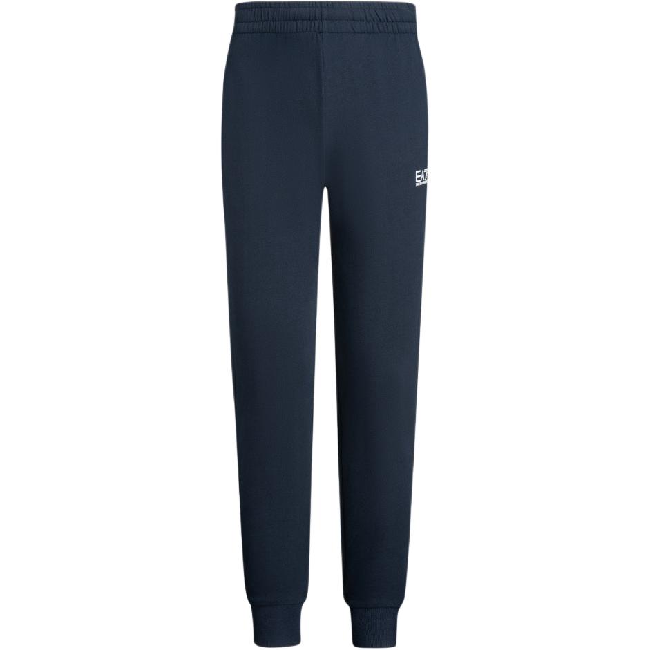 Emporio Armani EA7 Осень/Зима 2024 Однотонные трикотажные брюки-джоггеры со шнурком и буквенным принтом Мужские штаны Темно-синий 8NPP66-PJVRZ-1562