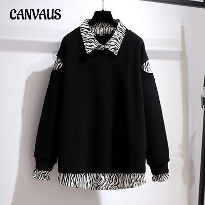 Весенне-осенняя женская толстовка, блузка, модный свободный топ с длинными рукавами больших размеров