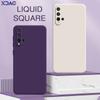 Square Liquid Silicone Phone Case for Huawei Nova 5 5T 5i Pro 5Z Soft Edge Protective Mobile Cover Nova5T Nova5iPro Bag