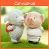 Kawaii Pig And Lamb Decor With Resin Craft For Living Room Or Office Display