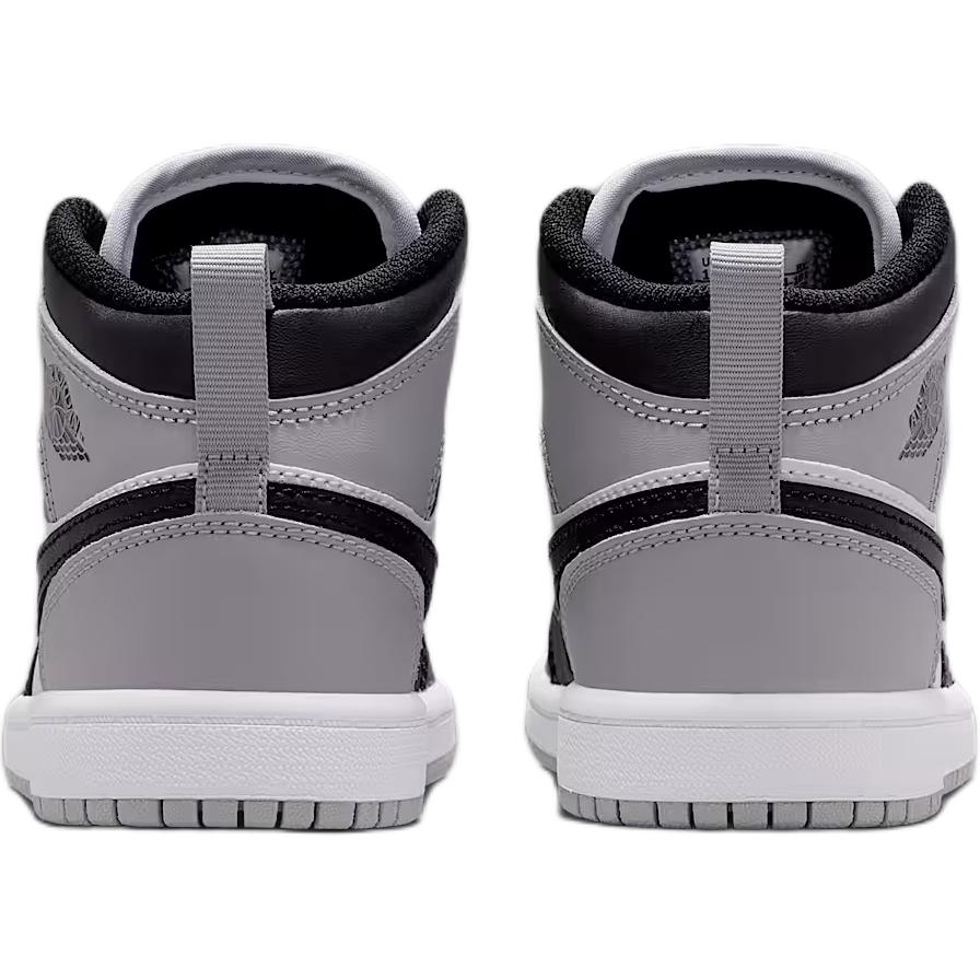 Кроссовки Air Jordan 1 Mid PS Barons для детей Белый Светло-Дымчато-Серый Черный DQ8424-101