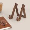 Wooden Rustic Plate Holder Vintage Desktop Cookbook Holder Plaque Easels Stand Desktop Picture Frame Stand Wooden Display Rack