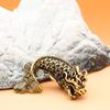 3D Mini Dragon Casting Animal Figurine Retro Style Brass Sculpture Home Office Room Desktop Decoration Collect Ornaments Gift