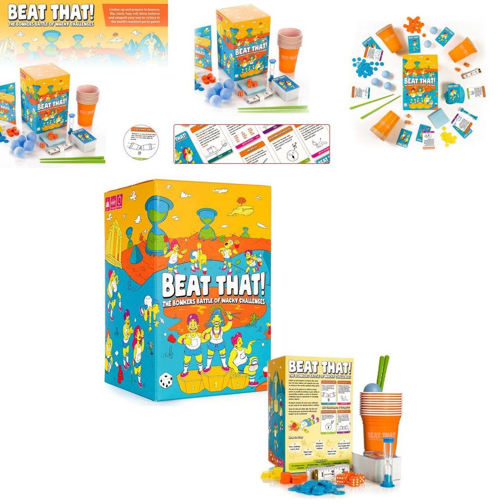 Уморительная настольная игра Beat That Для семей Детей Взрослых С 160 Безумными Испытаниями