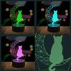 Xiaomi 1 шт. 3D ночник Mooncat, настольная лампа USB, атмосферообразующий светильник для спальни, гостиной, праздничный, подарок на день рождения, ночник.