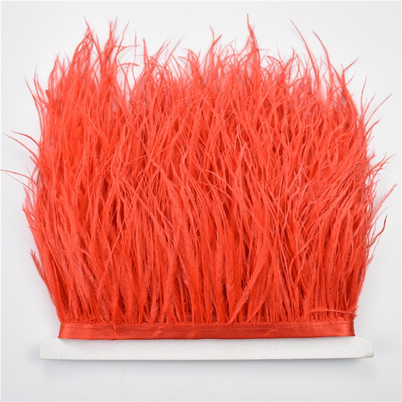 Перо 8-10 см Отделка страусиными перьями для шитья и рукоделия Черная перьевая бахрома для украшения юбки Натуральные перья Ленточная бахрома