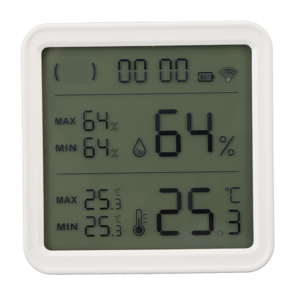 Измеритель температуры и влажности -9.9 до 60 градусов Цельсия Питание от батареи 0% относительной влажности до 99% относительной влажности Цифровой Wi-Fi Внутренний