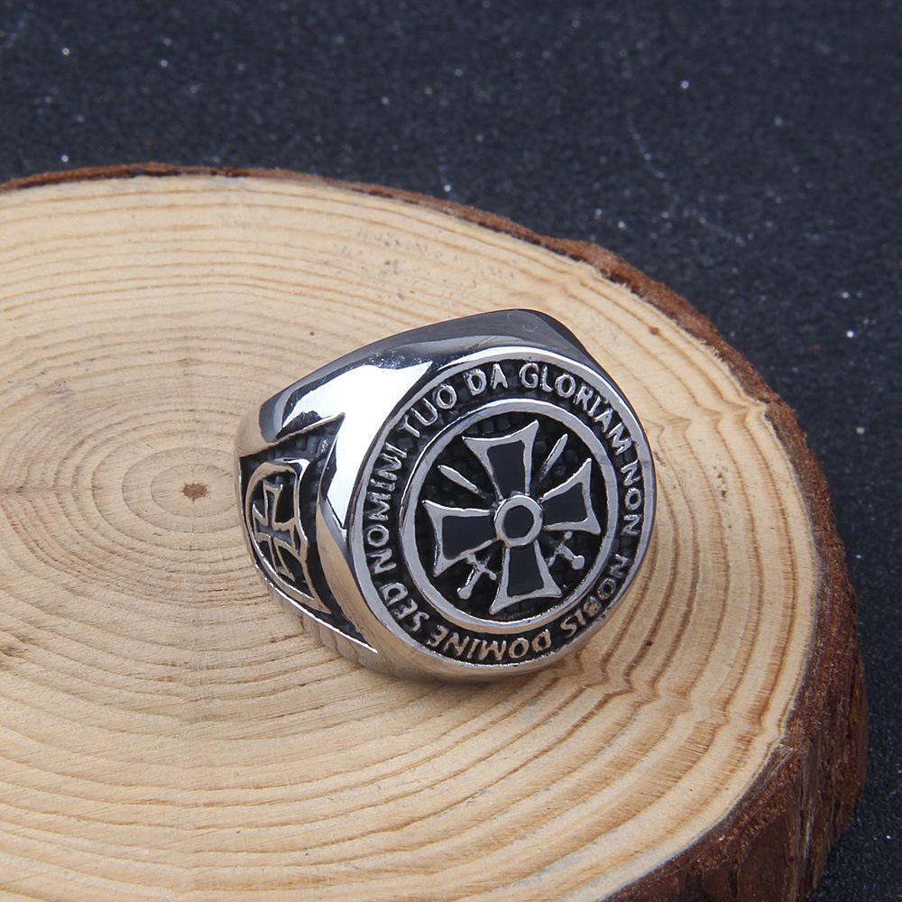Новое кольцо из нержавеющей стали Viking Militie для мужчин Personality Cross Knight Jewelry