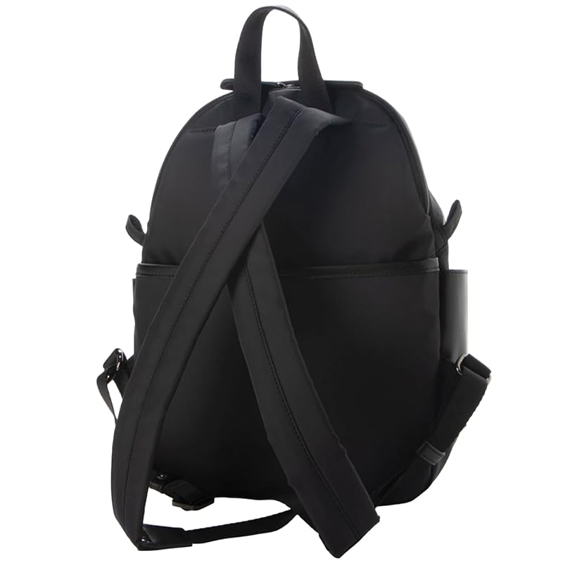 [Isaac] backpack [Nylon taffeta x recycled leather] daily mini backpack ladies 2002705 Dark gray (15)