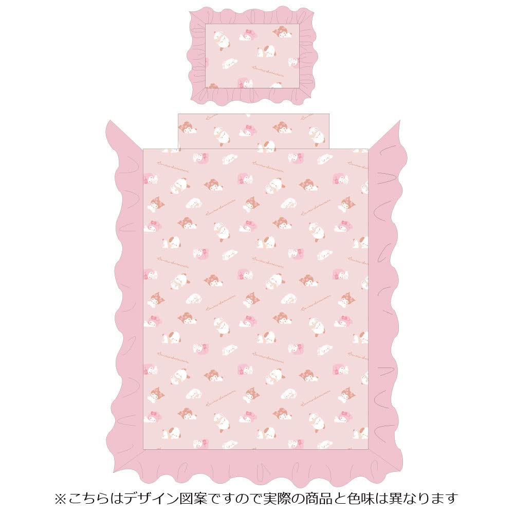 Sanrio Персонажи Объем Рюши Пододеяльник Одеяло Односпальный Набор из 3 предметов, Наволочка, Простыни, Чехол, SB-641-S