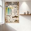 Винтажная табличка из металла - Знания о рыболовных снастях, узлы, леска, крючок, грузило, руководство, ретро-постер для мужской комнаты, бара, домашнего декора