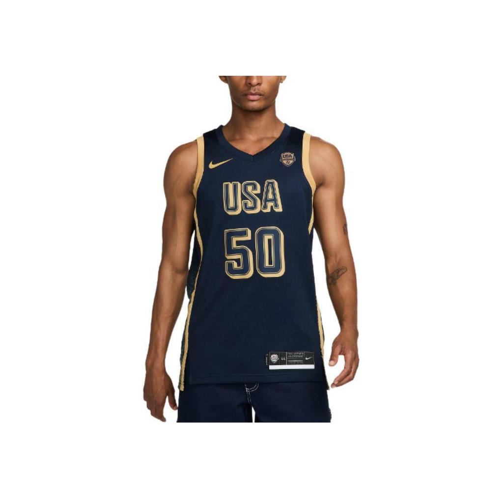 Nike Баскетбольная майка без рукавов с принтом, мужская майка Obsidian True-Gold FZ7317-451
