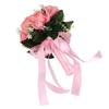 Artificial Wedding Bouquet Silk Flower Simulation Rose Bouquet for Bride Holding FlowersPink