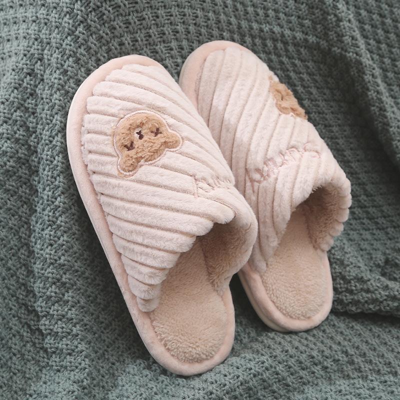 Fashion Men's and Women's Autumn and Winter New Home Cotton Slippers Home Floor Mopping Cute Plush Lovers