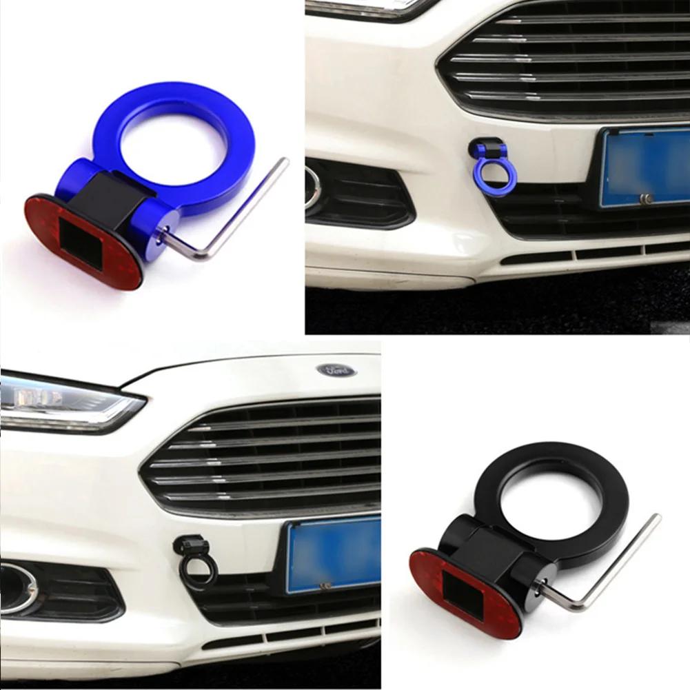 ABS Car Trailer Hooks Sticker Decoration Car Rear Front Affix Trailer Racing Ring Vehicle Towing Hook With Wrenches