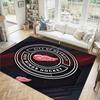 Detroit Red Wings Design Crystal Velvet Carpet Cozy Non?Slip Printed Rug For Bedroom Living Room Entrance