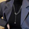 Титановая сталь не выцветающая цепочка свитер ожерелье женские осенние и зимние хип-хоп аксессуары холодный дизайн Sense Niche свитер цепочка