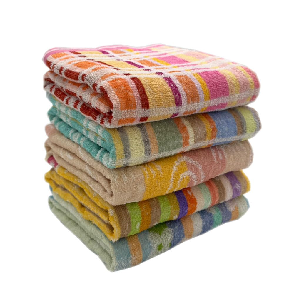 Room Sleep Bath Towel Set 5 Variety Designs Fluffy All Pile 60120cm Cotton 100 Soft Texture Absorbent Quick Dry Cute Assorted