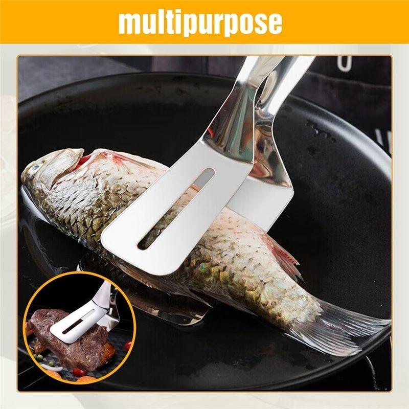 AEE2-3PCS Double Sided Shovel Clip,Upgraded Grill Clamp For Cooking, Food Clip Grill Clamp For Outdoor Grilling