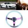 14-дюймовый Руль автомобиля Логотип Кнопка сигнала Аксессуары Модификация Подходит для квадроцикла Карта UTVФиолетовый