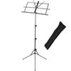 KC Kyoritz Music Stand, Lightweight Aluminum, Foldable, Compact Design, MS-1ALBK, Black (Soft Case Included)