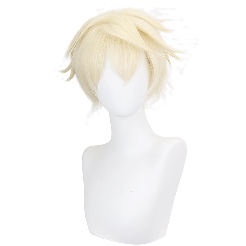 Аниме парик Беннетта, игра Genshin Impact, косплей, золотые короткие термостойкие синтетические волосы, Pelucas, аниме, костюм, парики для ролевых игр