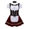 Women Oktoberfest Costume German Bavarian Dirndl Beer Maid Fancy Dress S-4XL