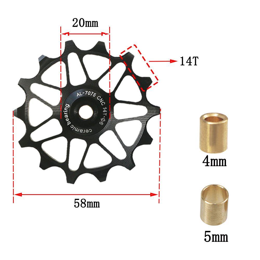 14T Rear Derailleur Pulley Ceramic Pulley Rear Derailleur Road Bike Bearing MTB Ceramic Bearing