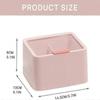 Cotton Pad Dispenser, Cotton Swab Holder, 2 Compartment Storage Box with Transparent Lid, Portable Cotton Pad Organizer - Pink