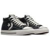 Converse Звездный игрок 76 Удобные и универсальные износостойкие эспадрильи средней высоты Унисекс Черно-белые
