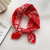 Женский весенне-осенний хлопково-льняной шелковый квадратный шарф - корейский стиль, универсальный модный аксессуар и повязка для волос