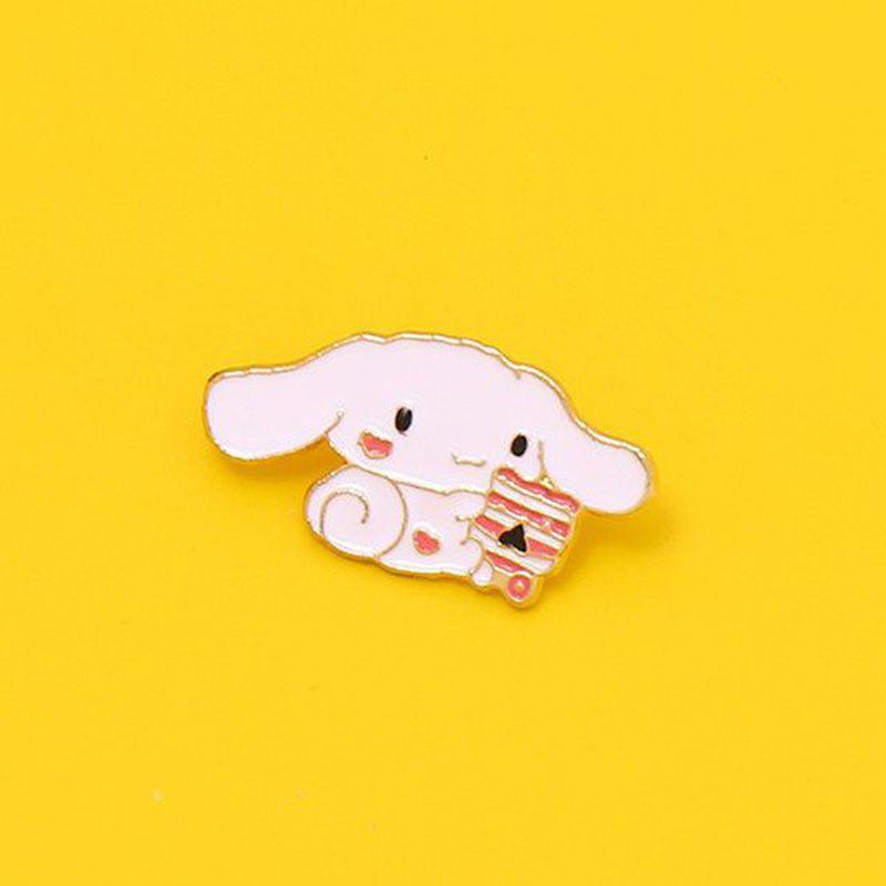 Очаровательная металлическая мультяшная брошь Sanrio с кроликом Мелоди и Куроми для школьных сумок