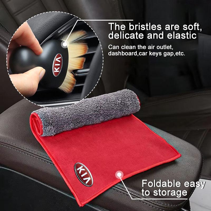 Мягкая щетка для чистки воздуховодов автомобильного кондиционера, инструмент для мойки и чистки автомобиля для KIA Sportage Ceed Rio 3 4 k2 k3 k4 k5 k6 K7 K8 Picanto Sorento Optima