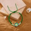 Boho Polymer Clay Braid Rope Bracelet Beads Bohemian Beach Jewelry Flower Bracelet  Jewelry Gifts