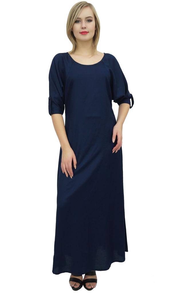 Bimba Women's Boho Black Maxi Dress With Tassel Scarf Designer Summer