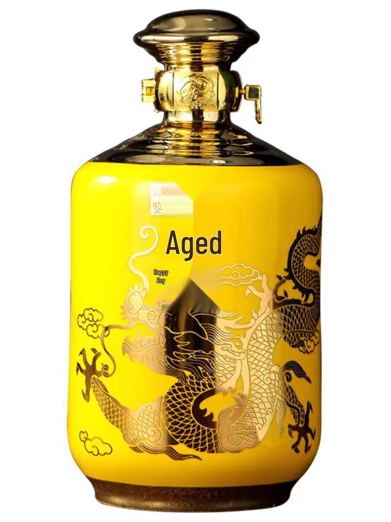 Керамическая винная бутылка «Дракон и Феникс», емкость 2 цзиня, герметичный набор для ликера с выдержанным винным горшком