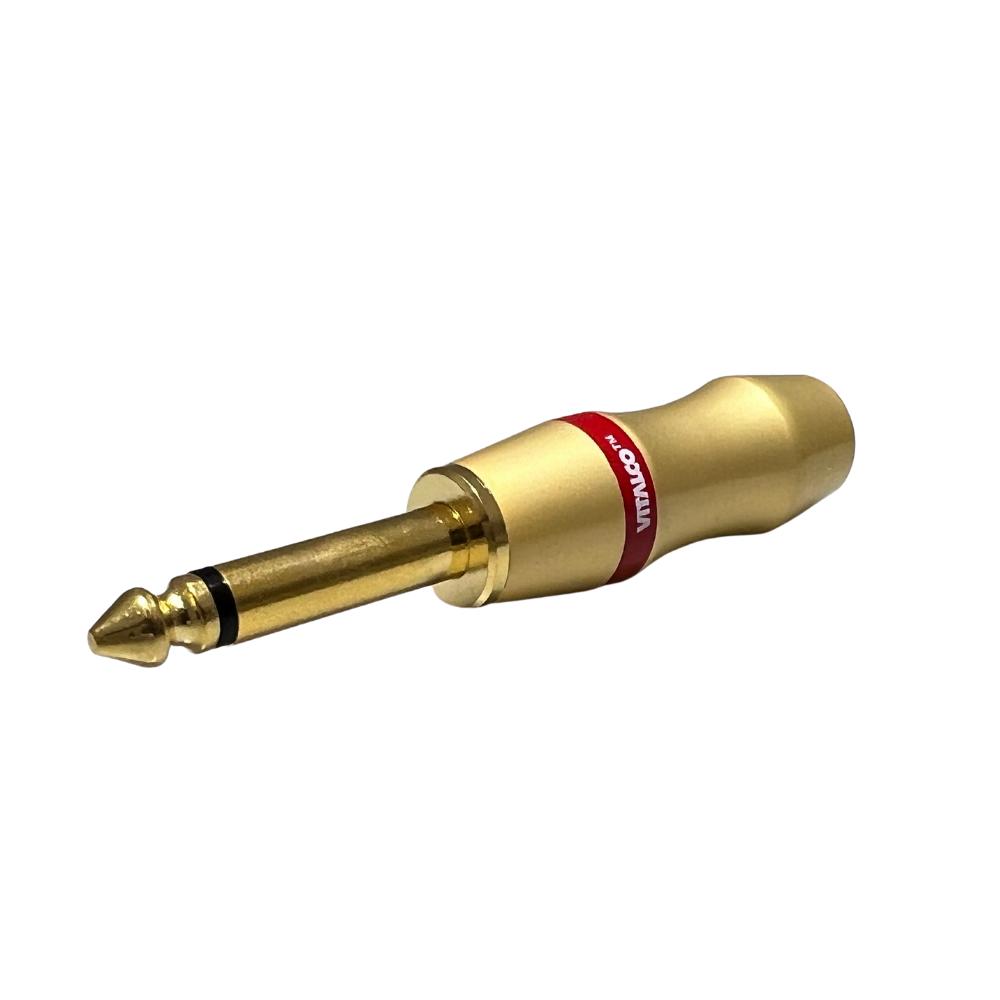 Wtyk duży jack mono 6,3 mm na kabel 8 mm vitalco (wg2)