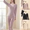 Warm Thermal Underwear Sexy Ladies Intimates Long Women Shaped Sets Winter  Female Middle Collar Thermal Shaping Clothes